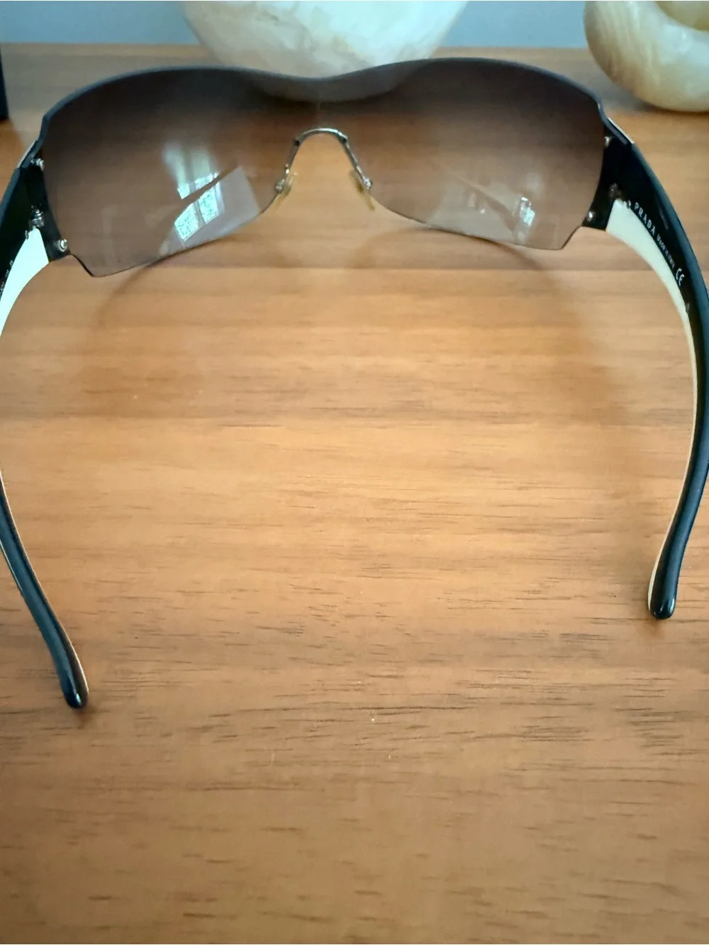 Prada Gray Gradient Shield Sunglasses Lens